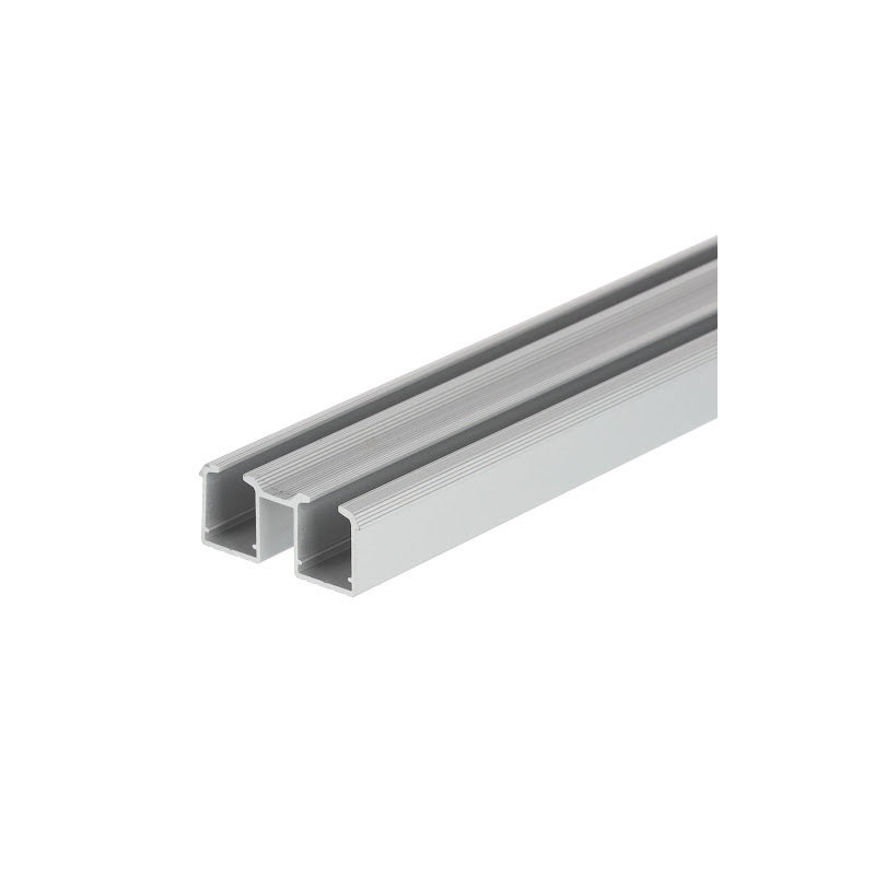 Riex ES45 Binario superiore doppio, 2000 mm, anodizzato argento